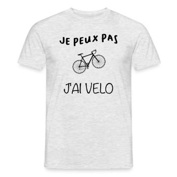 Cadeau biking humour - T-shirt homme - gris chiné - Devant - AI Model Male 178 dark (178cm)
