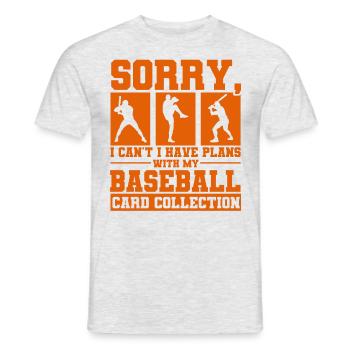 Collectionneurs de cartes de baseball Carte de baseball - T-shirt homme - gris chiné - Devant - AI Model Male 178 dark (178cm)
