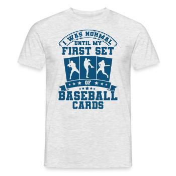 Sports Cards Collection Baseball Card Gift - Men's T-Shirt - heather grey - Front - AI Model Male 178 dark (178cm)