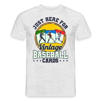 Sammler von Baseball Karten Sammler Geschenk - Männer T-Shirt - Grau meliert - Vorne - AI Model Male 178 dark (178cm)