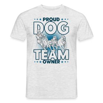 Traîneau à chiens Traîneau à chiens Traîneau à chiens - T-shirt homme - gris chiné - Devant - AI Model Male 178 dark (178cm)