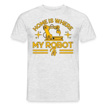 Engineer Teacher Technology Robotics Gift - Men's T-Shirt - heather grey - Front - AI Model Male 178 dark (178cm)