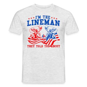 Football américain Équipe de football américain Foo - T-shirt homme - gris chiné - Devant - AI Model Male 178 dark (178cm)