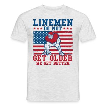 Football Spieler American Football Mannschaft Foot - Männer T-Shirt - Grau meliert - Vorne - AI Model Male 178 dark (178cm)