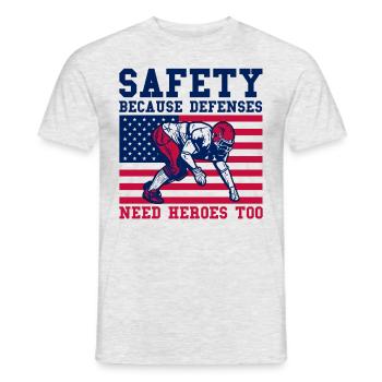 Jeu de football Joueur de football américain - T-shirt homme - gris chiné - Devant - AI Model Male 178 dark (178cm)