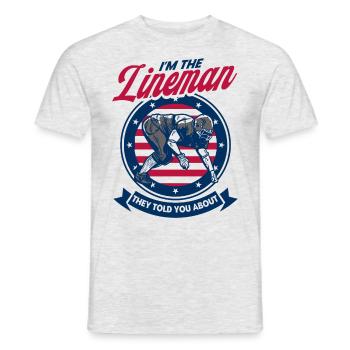 American Football American Football Mannschaft Foo - Männer T-Shirt - Grau meliert - Vorne - AI Model Male 178 dark (178cm)