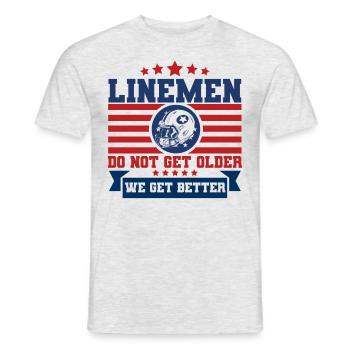 Joueur de football américain Équipe de football américain Foot - T-shirt homme - gris chiné - Devant - AI Model Male 178 dark (178cm)