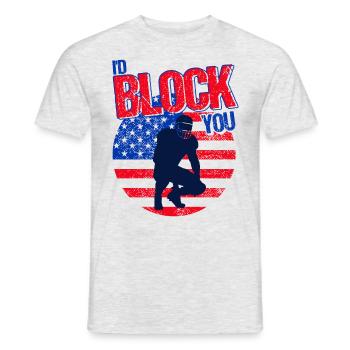 American Football Football Spieler American Footba - Männer T-Shirt - Grau meliert - Vorne - AI Model Male 178 dark (178cm)