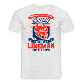 Équipe de football américain Football américain Foo - T-shirt homme - gris chiné - Devant - AI Model Male 178 dark (178cm)