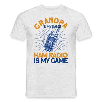 Amateur radio radio amateur Morse code transmit Gesche - Men's T-Shirt - heather grey - Front - AI Model Male 178 dark (178cm)