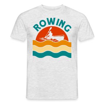 Team Rowing Rowers Rowing Gift - Men's T-Shirt - heather grey - Front - AI Model Male 178 dark (178cm)