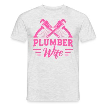 Plombier Plombiers Cadeaux - T-shirt homme - gris chiné - Devant - AI Model Male 178 dark (178cm)