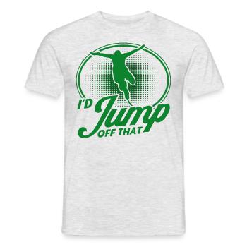 Extremsport Bungee Springen Bungee Springer - Männer T-Shirt - Grau meliert - Vorne - AI Model Male 178 dark (178cm)