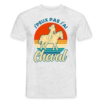Rider Horse Rider Gift - Men's T-Shirt - heather grey - Front - AI Model Male 178 dark (178cm)