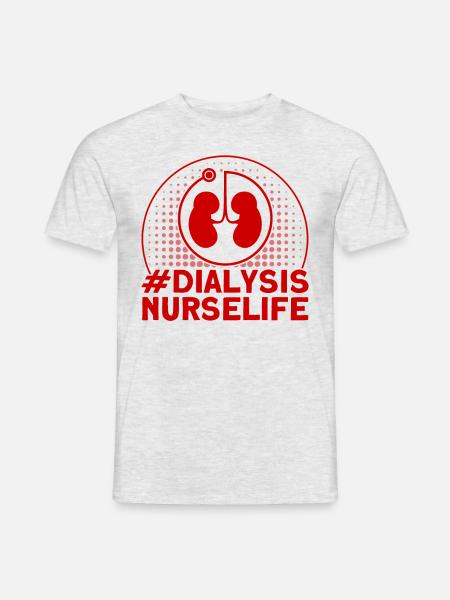 Dialyse Behandlung Dialyse Schwester Krankenschwes - Männer T-Shirt - Grau meliert