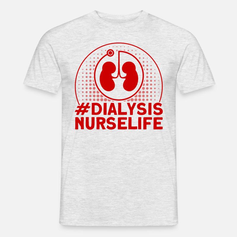 Dialyse Behandlung Dialyse Schwester Krankenschwes - Männer T-Shirt - Grau meliert
