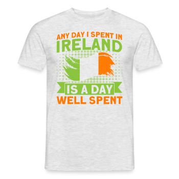 Racines irlandaises Drapeau irlandais Cadeau irlandais - T-shirt homme - gris chiné - Devant - AI Model Male 178 dark (178cm)