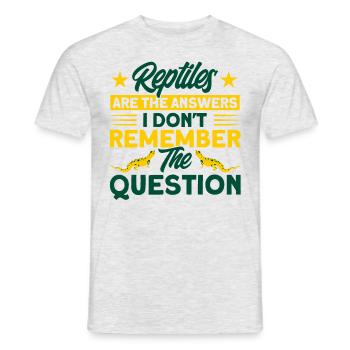 Reptile Serpent Reptiles Cadeau - T-shirt homme - gris chiné - Devant - AI Model Male 178 dark (178cm)