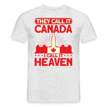 Cadeaux des Fêtes de Racines canadiennes Canada - T-shirt homme - gris chiné - Devant - AI Model Male 178 dark (178cm)