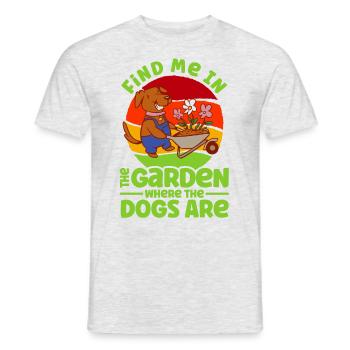 Garten Hunde Hundehalter Geschenk - Männer T-Shirt - Grau meliert - Vorne - AI Model Male 178 dark (178cm)