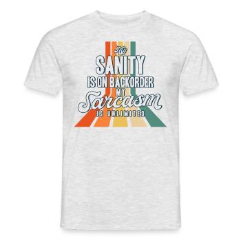 Sarcastic Black Humor Irony Gift - Men's T-Shirt - heather grey - Front - AI Model Male 178 dark (178cm)