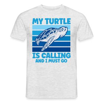 Turtle Keeping Sea Turtle Turtles - Men's T-Shirt - heather grey - Front - AI Model Male 178 dark (178cm)