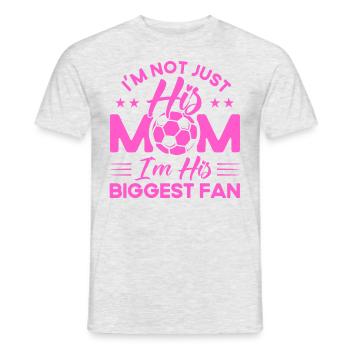 Sportfan Fußball Fußball Mama Geschenk - Männer T-Shirt - Grau meliert - Vorne - AI Model Male 178 dark (178cm)