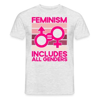 Feminismus Rechte der Frauen Feministisch Geschenk - Männer T-Shirt - Grau meliert - Vorne - AI Model Male 178 dark (178cm)