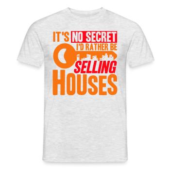 Real Estate Agent House Sell Real Estate Sale - Men's T-Shirt - heather grey - Front - AI Model Male 178 dark (178cm)