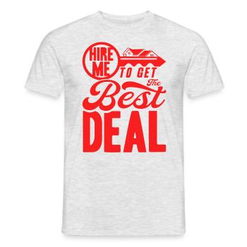 Haus Verkaufen Immobilienverkauf Immobilie Geschen - Männer T-Shirt - Grau meliert - Vorne - AI Model Male 178 dark (178cm)