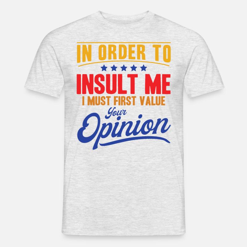 Sarkasmus Ironie Sarkastisch Geschenk - Männer T-Shirt - Grau meliert