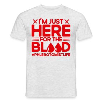 Phlebotomist Blutabnahme Phlebotomie Labor Geschen - Männer T-Shirt - Grau meliert - Vorne - AI Model Male 178 dark (178cm)