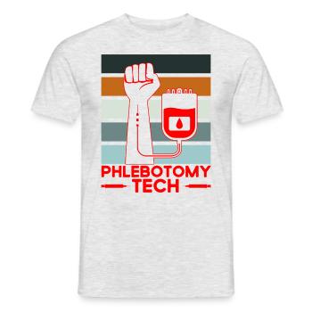 Phlebotomie Blutabnahme Phlebotomist Tech Geschenk - Männer T-Shirt - Grau meliert - Vorne - AI Model Male 178 dark (178cm)