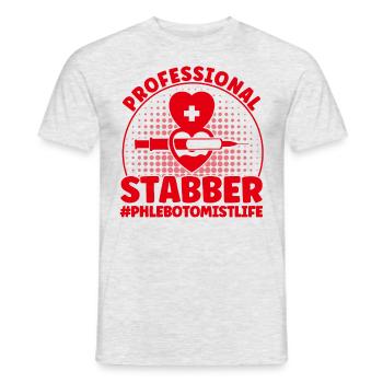 Phlebotomie Labor Phlebotomist Tech Blutabnahme Ge - Männer T-Shirt - Grau meliert - Vorne - AI Model Male 178 dark (178cm)