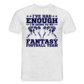 Fantasy Football Football Women Football Fans Ges - Men's T-Shirt - heather grey - Front - AI Model Male 178 dark (178cm)