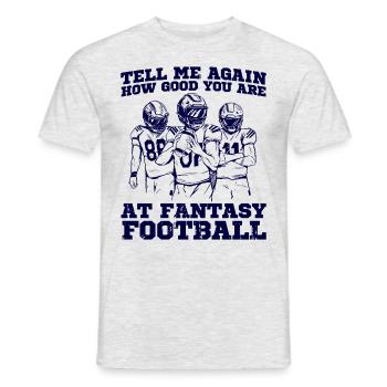 Fantasy Football Champion Fantasy Football Draft Da - Men's T-Shirt - heather grey - Front - AI Model Male 178 dark (178cm)