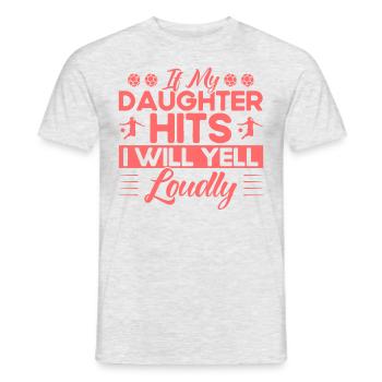Fußball Mutter Sportfan Geschenk - Männer T-Shirt - Grau meliert - Vorne - AI Model Male 178 dark (178cm)