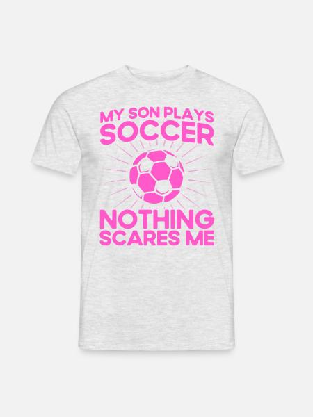 Mutter Sportfan Fußball Geschenk - Männer T-Shirt - Grau meliert