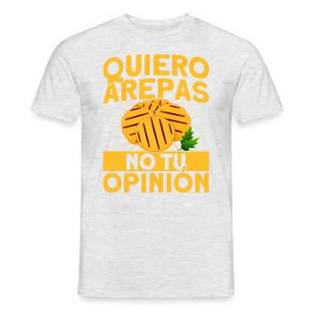 Arepas Food Lovers Colombian Arepa Gesche - Men's T-Shirt - heather grey - Front - AI Model Male 178 dark (178cm)