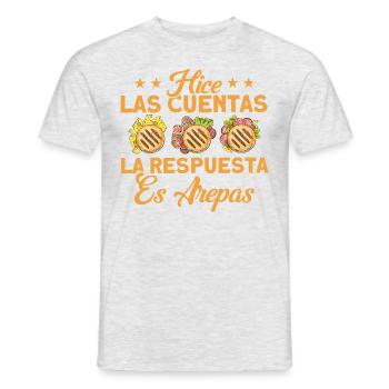 Arepa Food Lovers Colombian Arepa Geschen - Men's T-Shirt - heather grey - Front - AI Model Male 178 dark (178cm)
