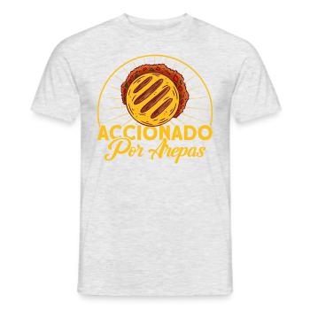 Arepas Arepa Cadeau alimentaire vénézuélien - T-shirt homme - gris chiné - Devant - AI Model Male 178 dark (178cm)