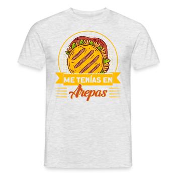 Venezuelan Food Food Lovers Arepa Gesche - Men's T-Shirt - heather grey - Front - AI Model Male 178 dark (178cm)