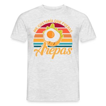 Food lovers Arepas Colombian Arepa Geshe - Men's T-Shirt - heather grey - Front - AI Model Male 178 dark (178cm)