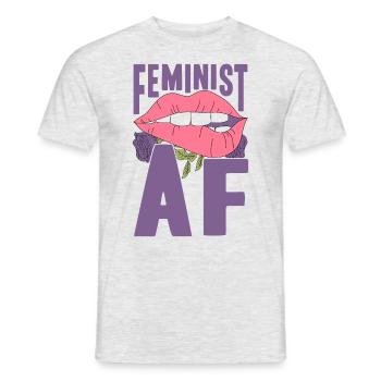 Feminist gender equality F - Men's T-Shirt - heather grey - Front - AI Model Male 178 dark (178cm)