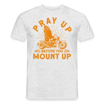 Christian Motorcyclist Motorcycle Biker Gift - Men's T-Shirt - heather grey - Front - AI Model Male 178 dark (178cm)