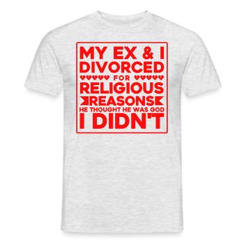 Ex Partner Auflösung der Ehe Scheidung Geschenk - Männer T-Shirt - Grau meliert - Vorne - AI Model Male 178 dark (178cm)