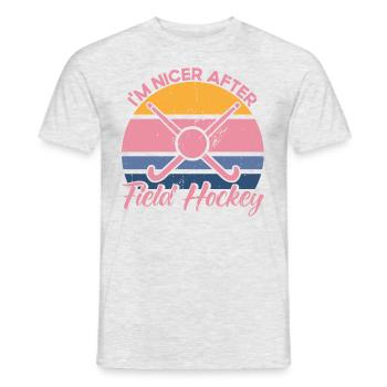 Feldhockey Feldhockey Spieler Hallen Feldhockey Ge - Männer T-Shirt - Grau meliert - Vorne - AI Model Male 178 dark (178cm)