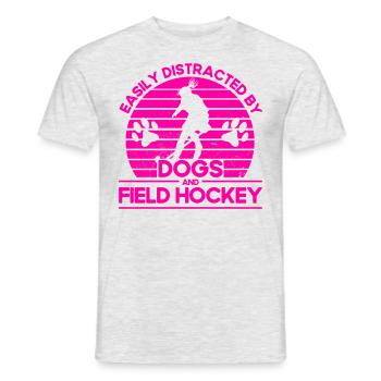 Team Sports Field Hockey Game Field Hockey History - Men's T-Shirt - heather grey - Front - AI Model Male 178 dark (178cm)