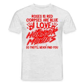 Horror Movie Spooky Movies Slasher Movie Gift - Men's T-Shirt - heather grey - Front - AI Model Male 178 dark (178cm)