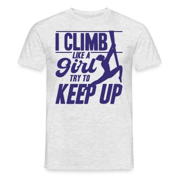 Aerial Yoga Gymnastinnen Aerial Silk Aerial Yoga G - Männer T-Shirt - Grau meliert - Vorne - AI Model Male 178 dark (178cm)